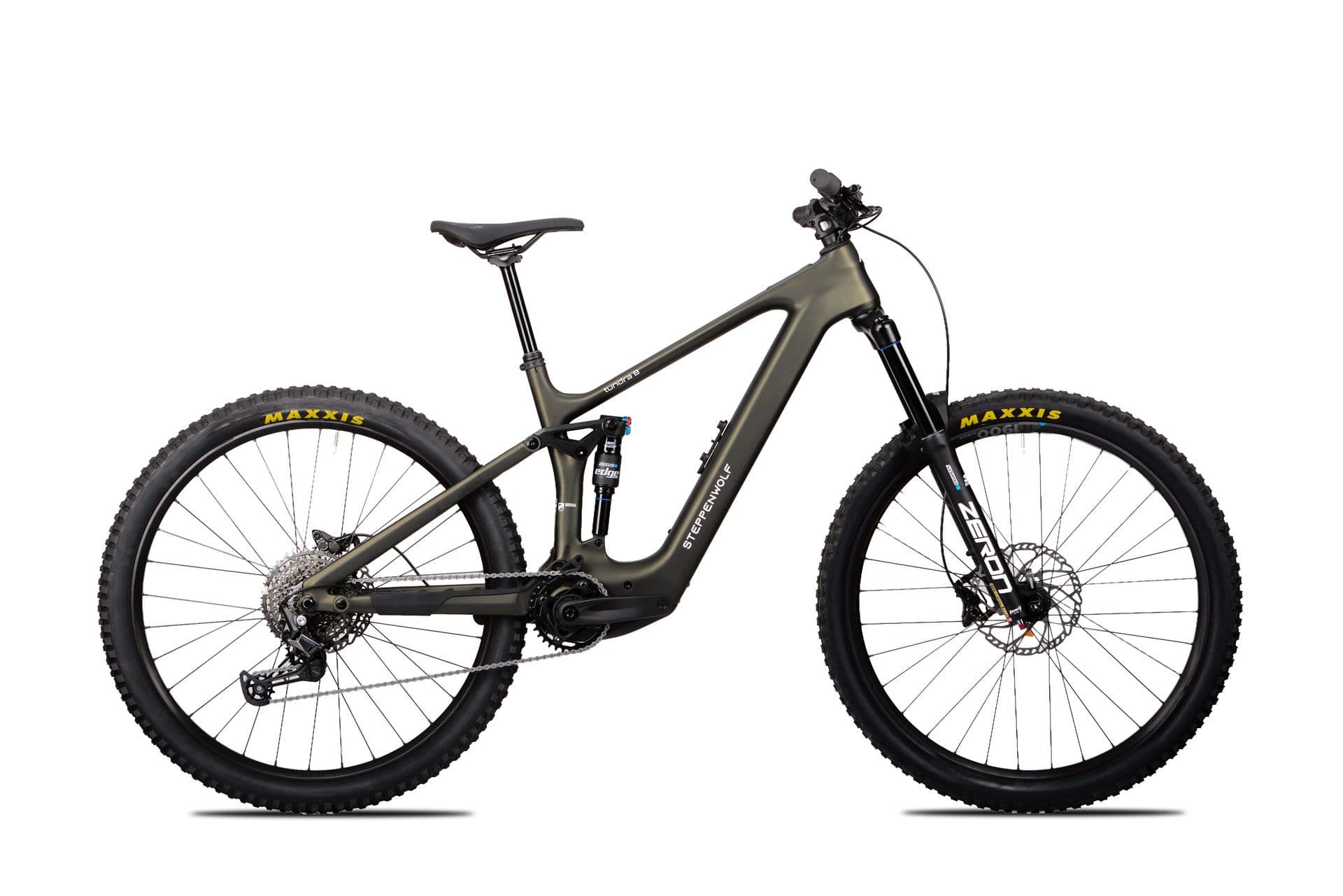 Steppenwolf Tundra 8 e-MTB in moss green matte, side view