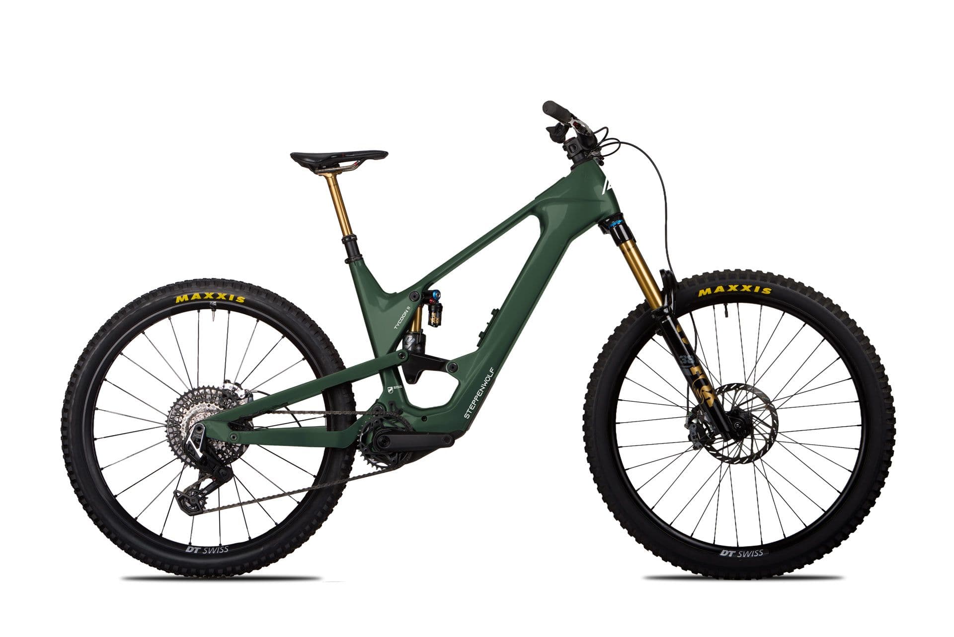 Steppenwolf Tycoon 11 e-MTB in dark green matte, side view