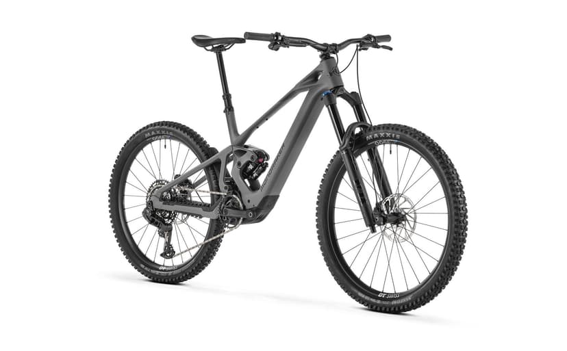 Mondraker Zendit R e-MTB in grey, rear three-quarter view