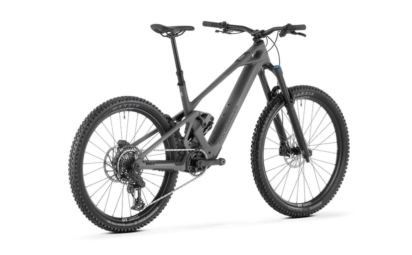 Mondraker Zendit R e-MTB in grey, front three-quarter view