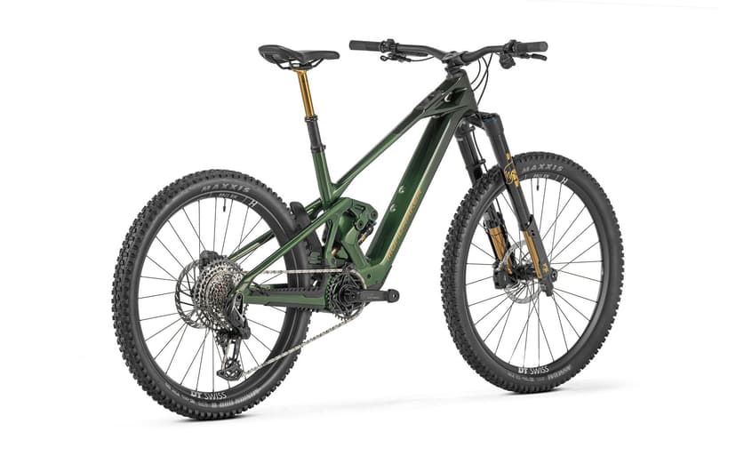 Mondraker Zendit RR S e-MTB in green, front three-quarter view