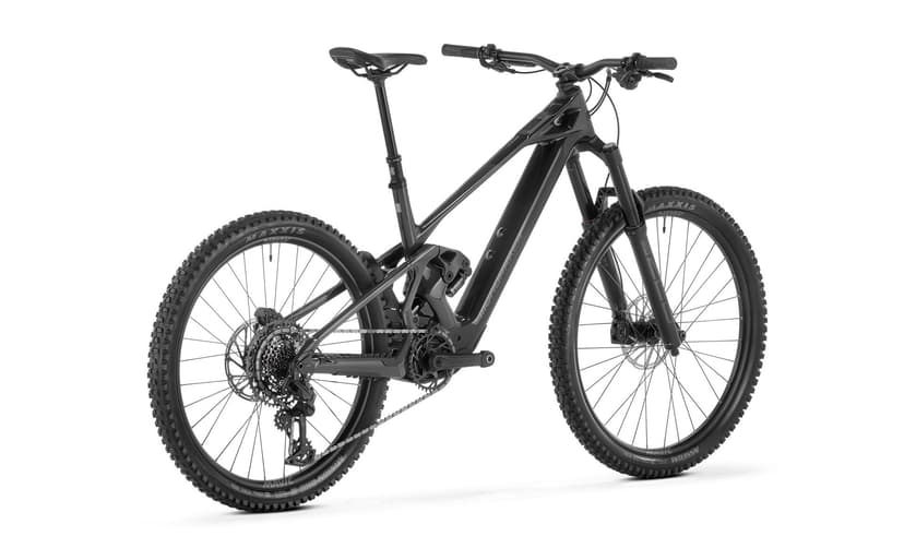 Mondraker Zendit S e-MTB in black, front three-quarter view