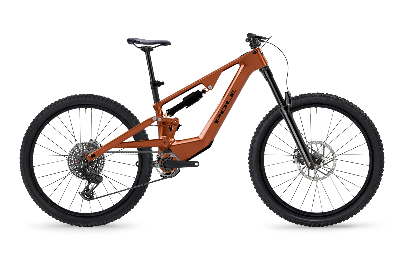 Pole Hiisi 173 Big Build e-MTB, detail 1 (Hero Bronze finish)