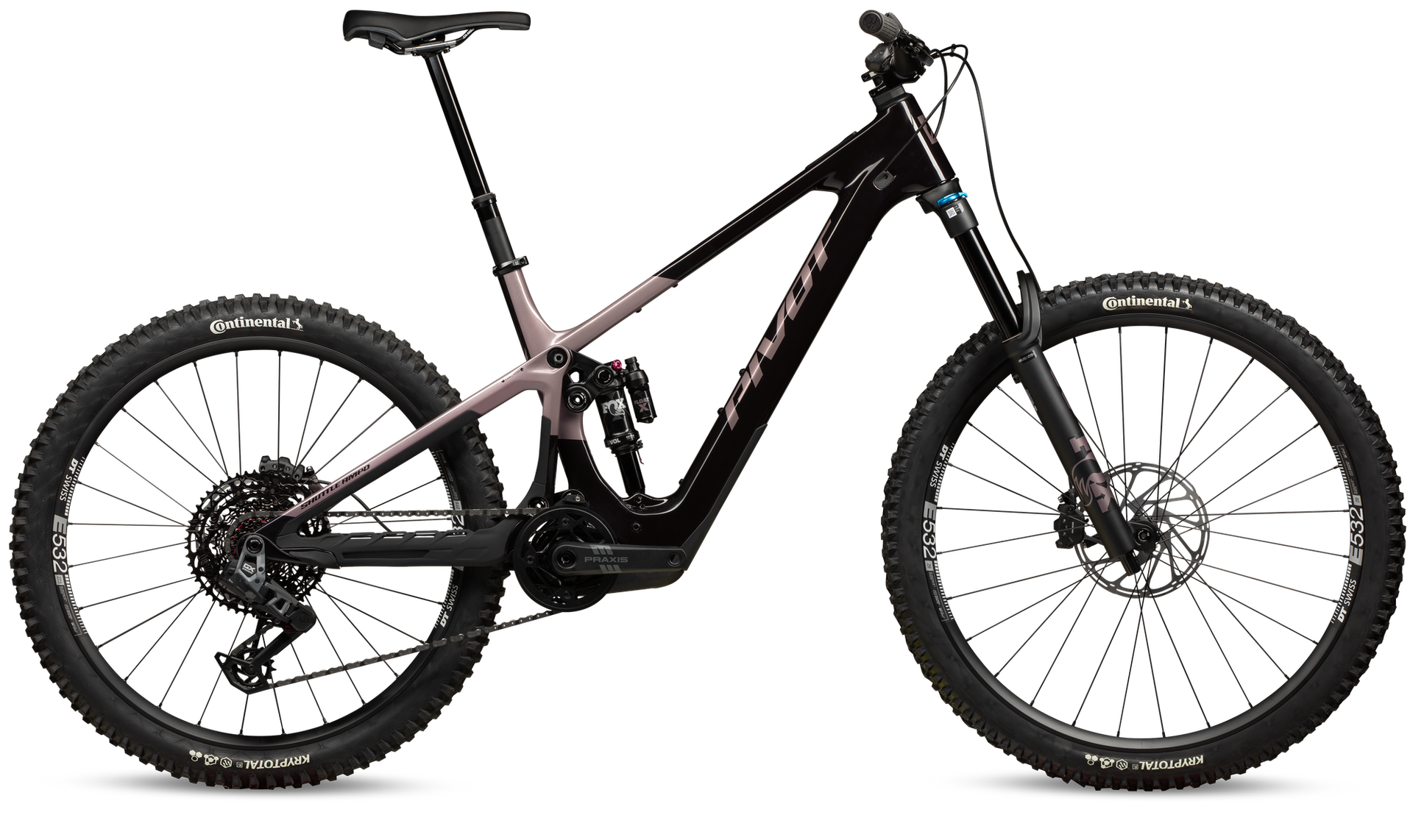 Pivot Shuttle AMP'd Ride GX Eagle Transmission e-MTB, side view