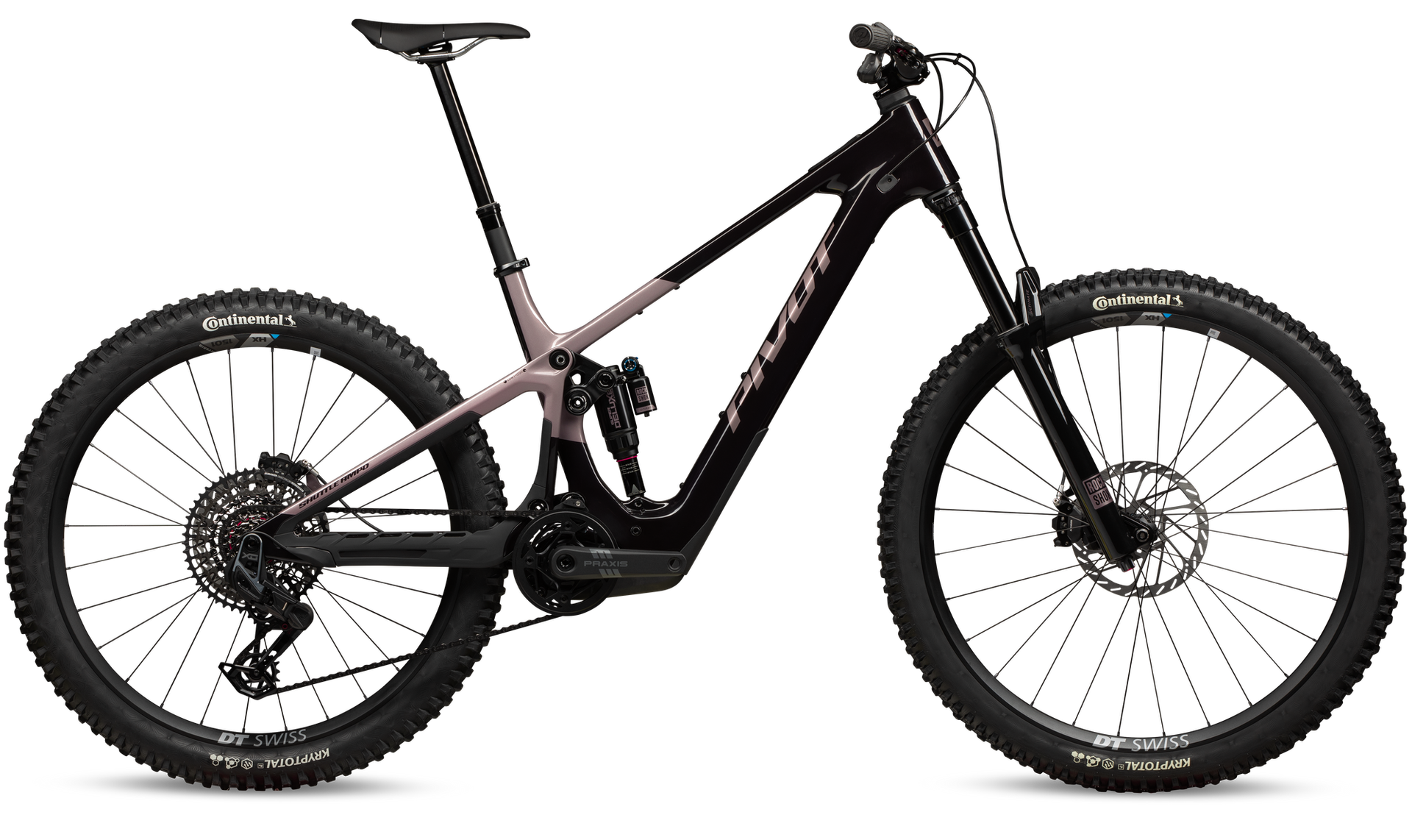 Pivot Shuttle AMP'd Pro X0 Eagle Transmission e-MTB, side view