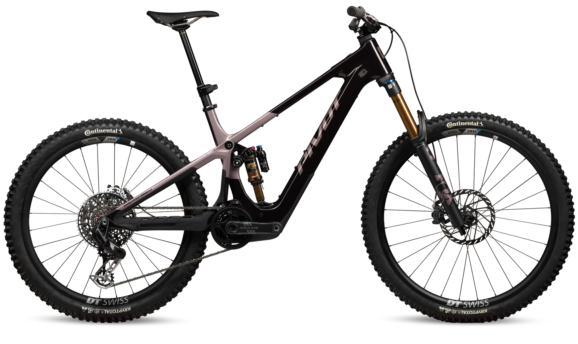 Pivot Shuttle AMP'd Team XX Eagle Transmission e-MTB, side view