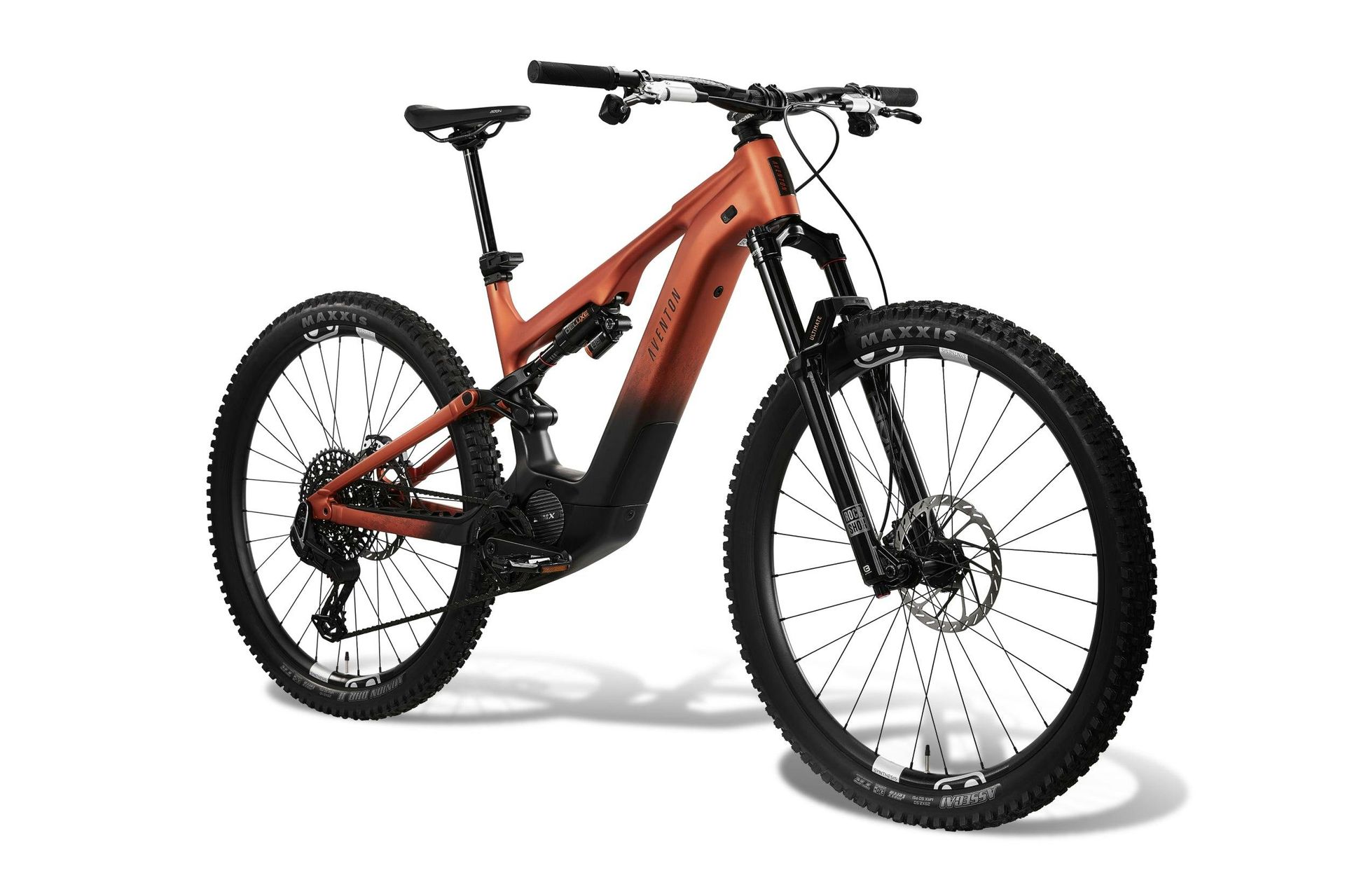 Aventon Current LTD eMTB in Magma, three-quarter view