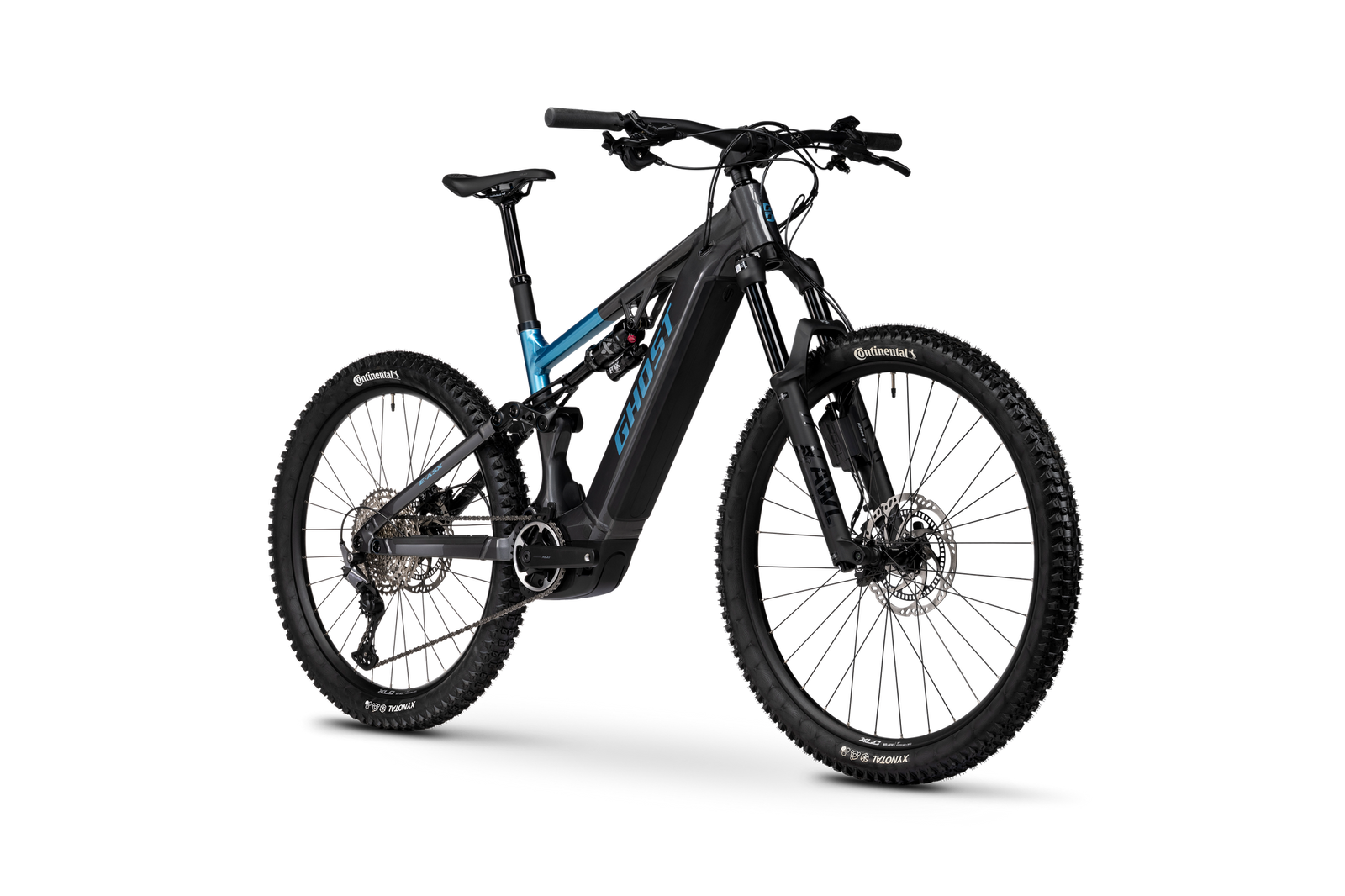 Ghost E-ASX ABS e-MTB, three-quarter view 1