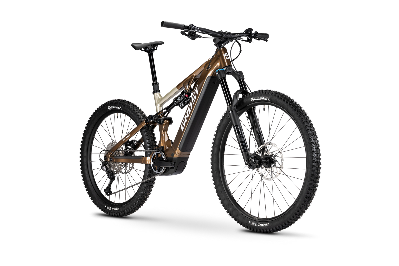 Ghost E-ASX Advanced e-MTB, three-quarter view 1