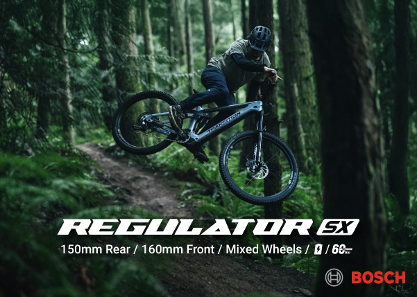 Transition Regulator SX Eagle 90 e-MTB, riding shot 1