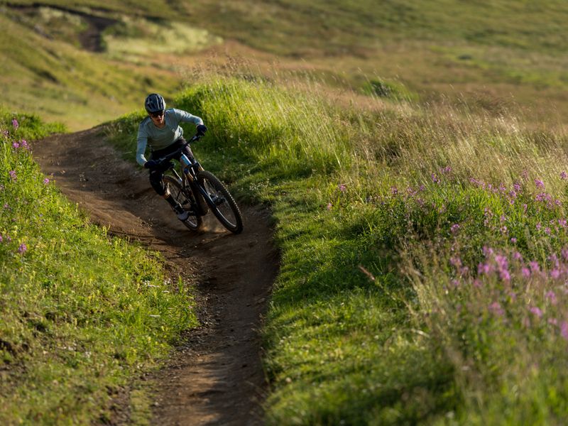 Giant Trance Advanced E+ 0 e-MTB, riding shot 1