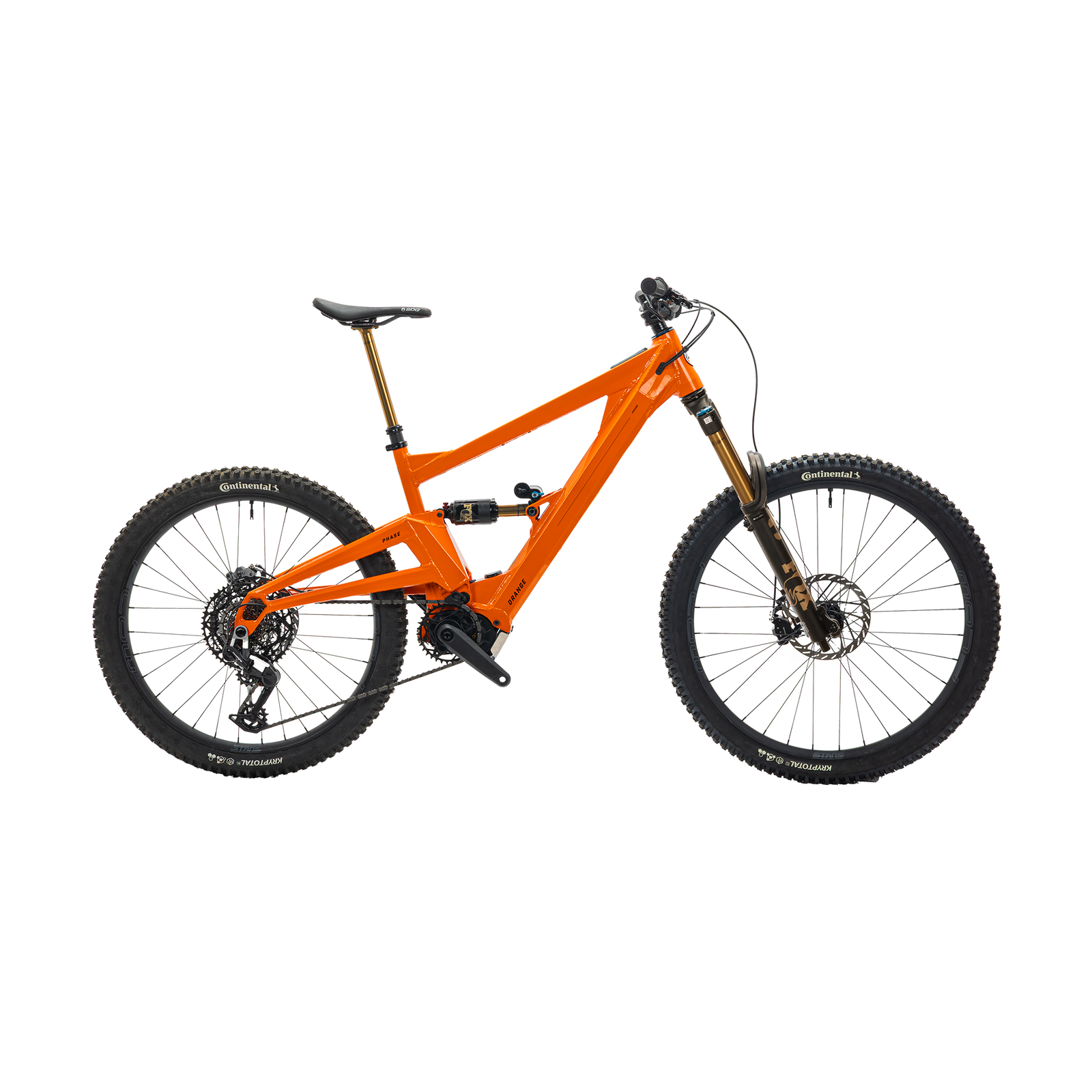 Orange Phase Avinox Factory e-MTB, side view