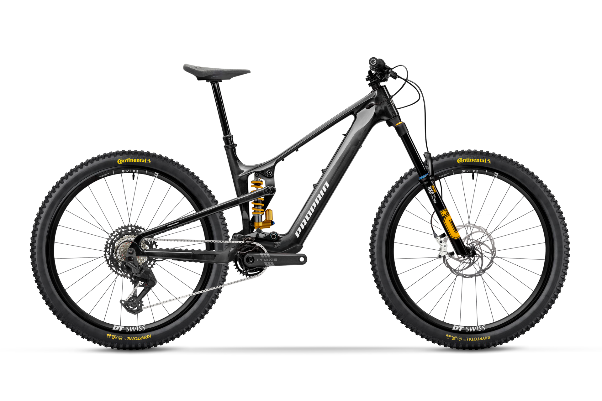 Propain Sresh SL Swedish Gold e-MTB, side view