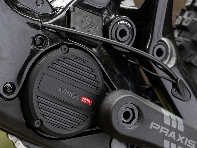 Pivot Shuttle AMP'd Team XX Eagle Transmission e-MTB, riding shot 6