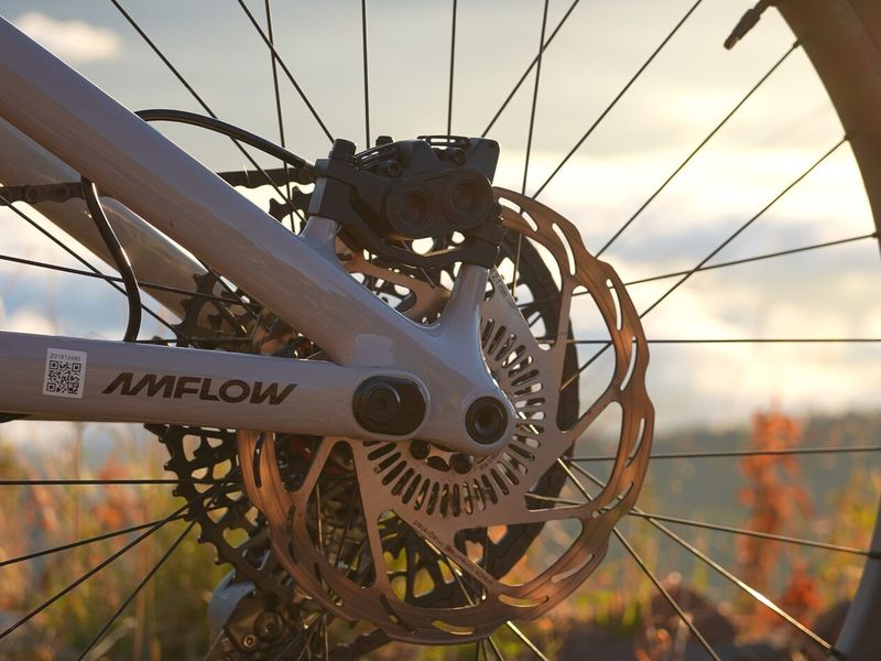 Amflow PX Pro rear brake rotor with integrated speed sensor ring