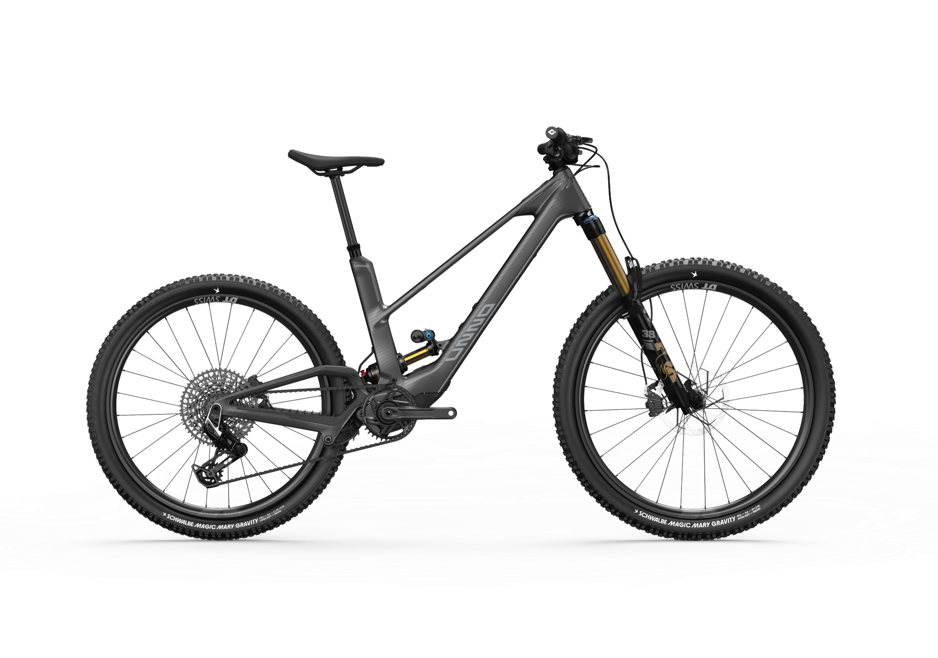 Unno Mith e-MTB, studio side view