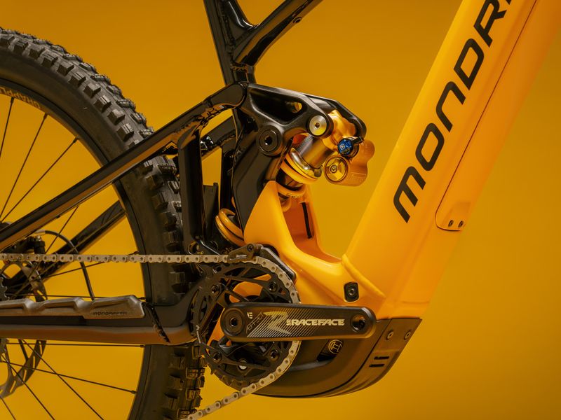 Mondraker Level XR rear shock and linkage close-up