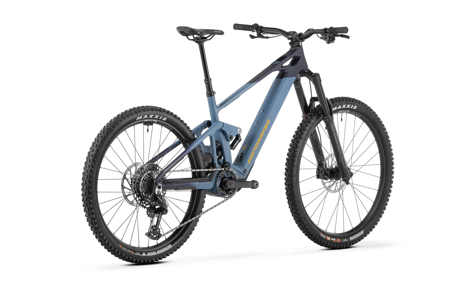 Mondraker Dune R e-MTB, three-quarter view