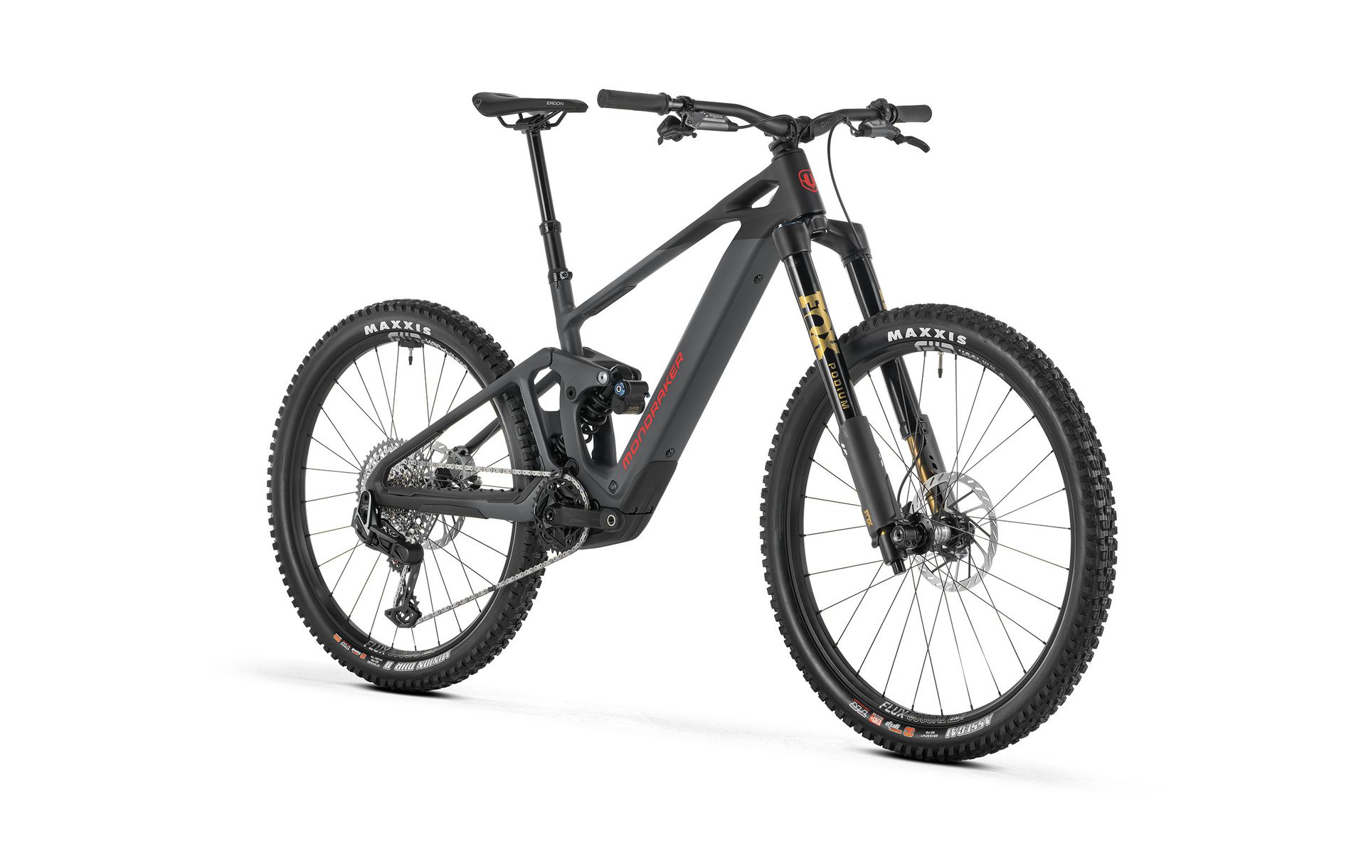 Mondraker Dune RR e-MTB, front three-quarter view
