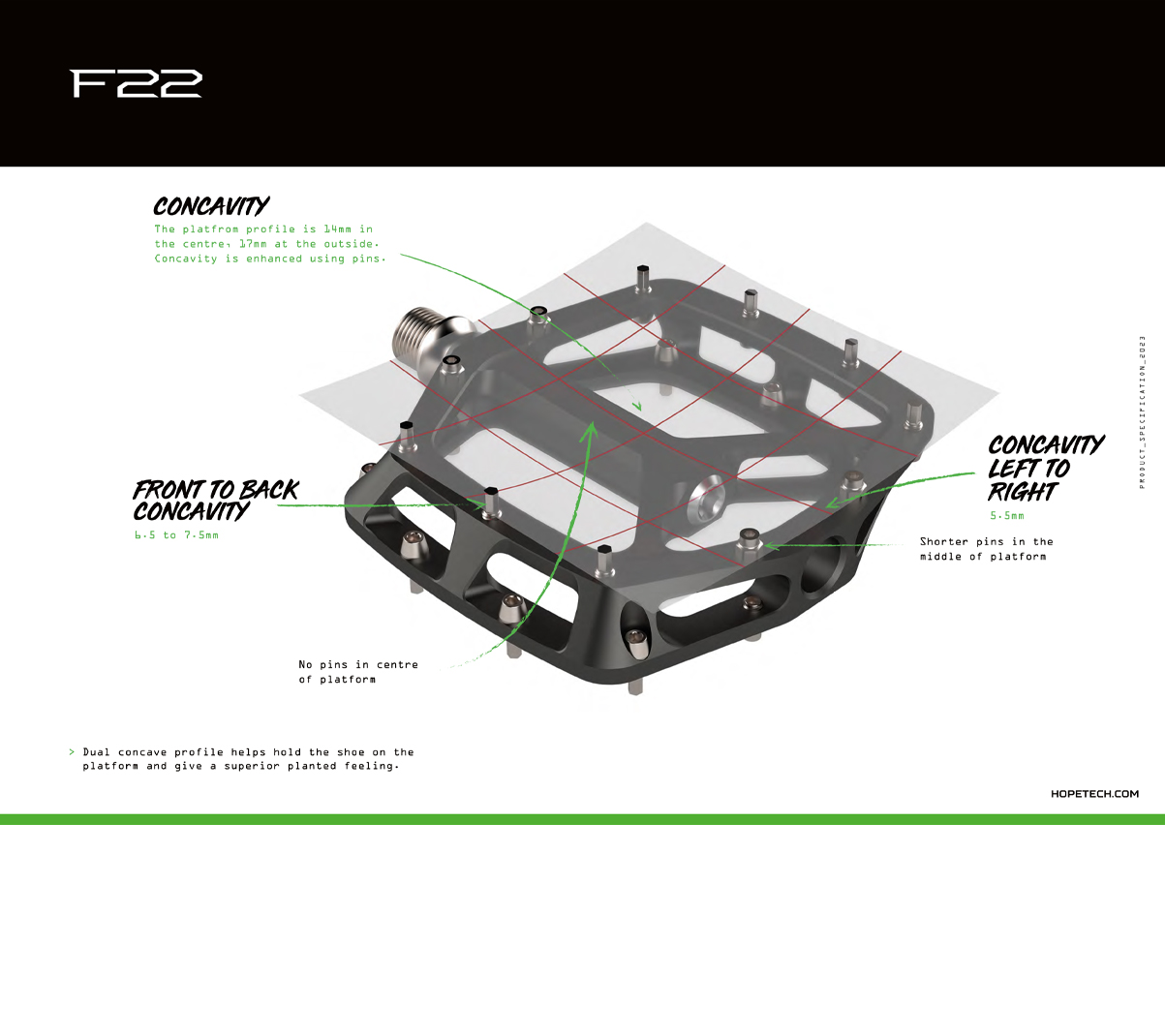 Hope F22 Flat Pedal, detail 5