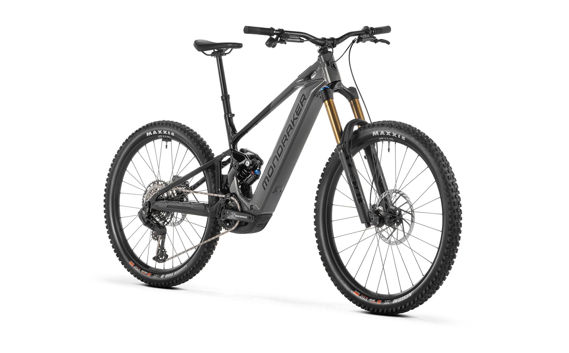 Mondraker Level RR e-MTB, front three-quarter view