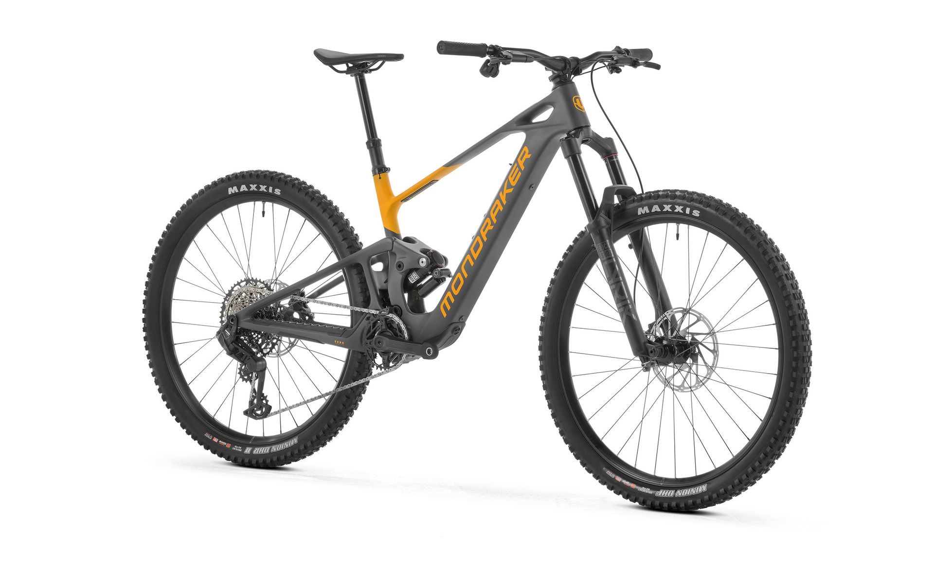Mondraker Neat R e-MTB, front three-quarter view
