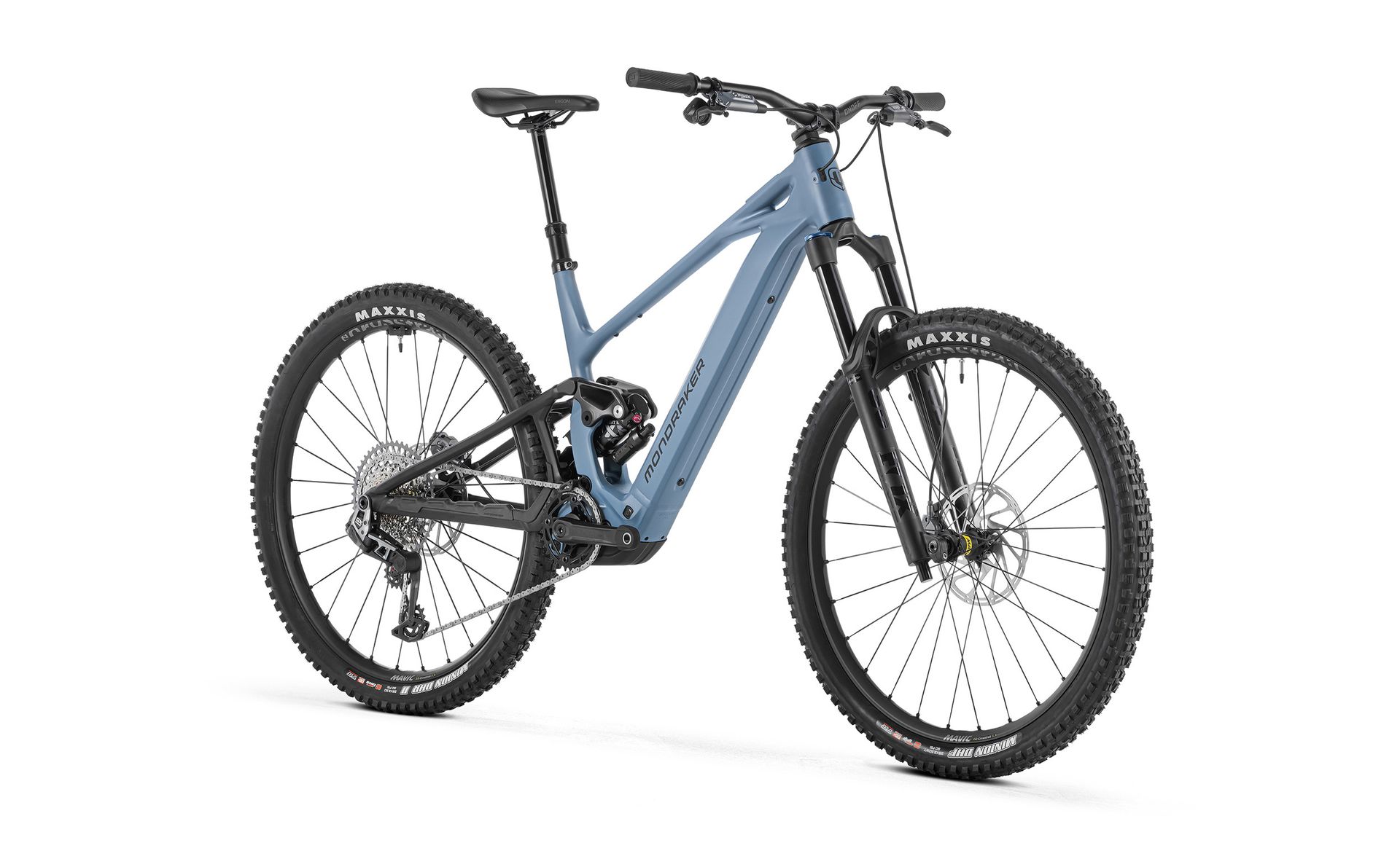 Mondraker Sly RR e-MTB, front three-quarter view