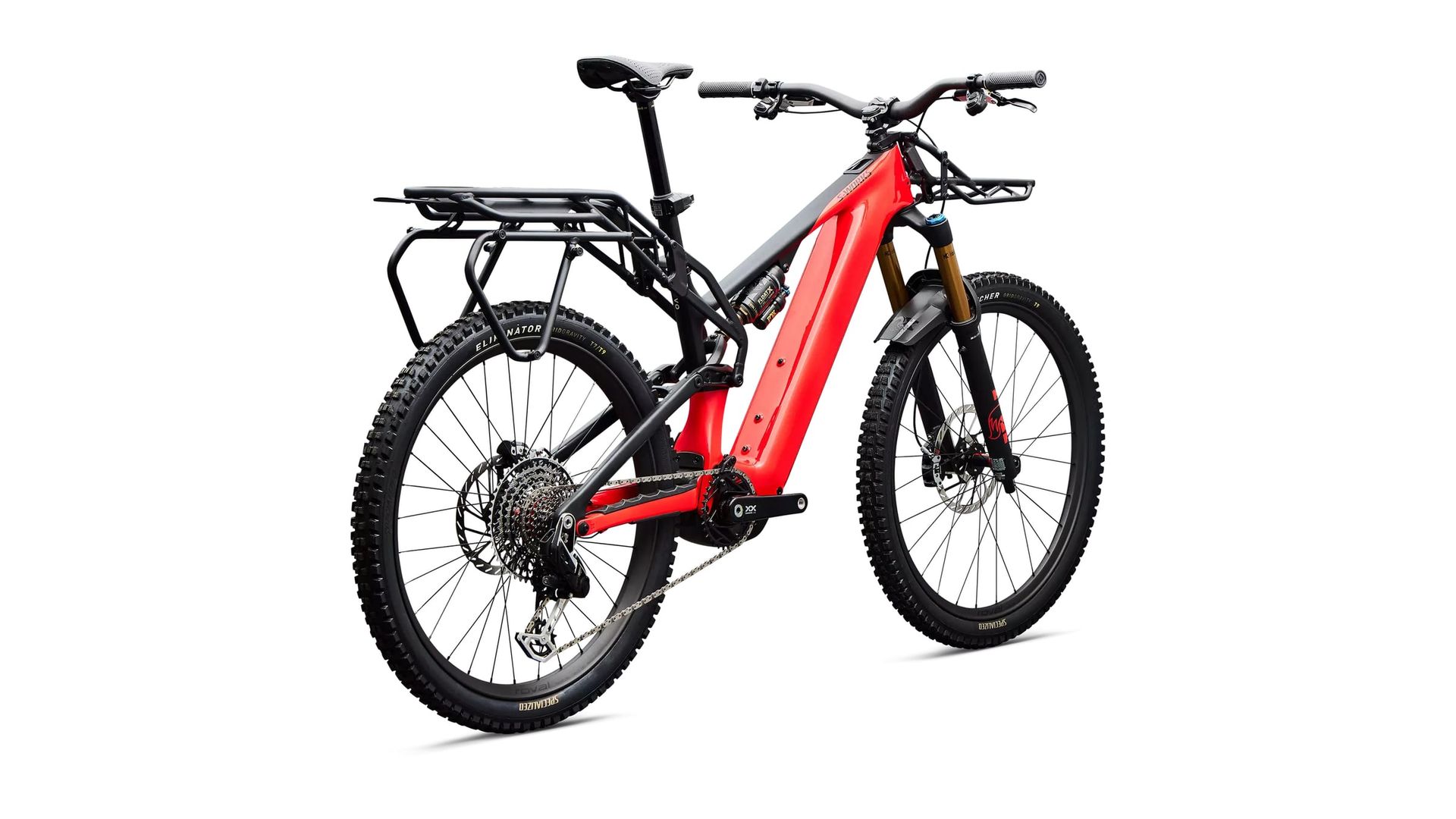 Specialized S-Works Turbo Levo 4 X e-MTB, rear three-quarter view