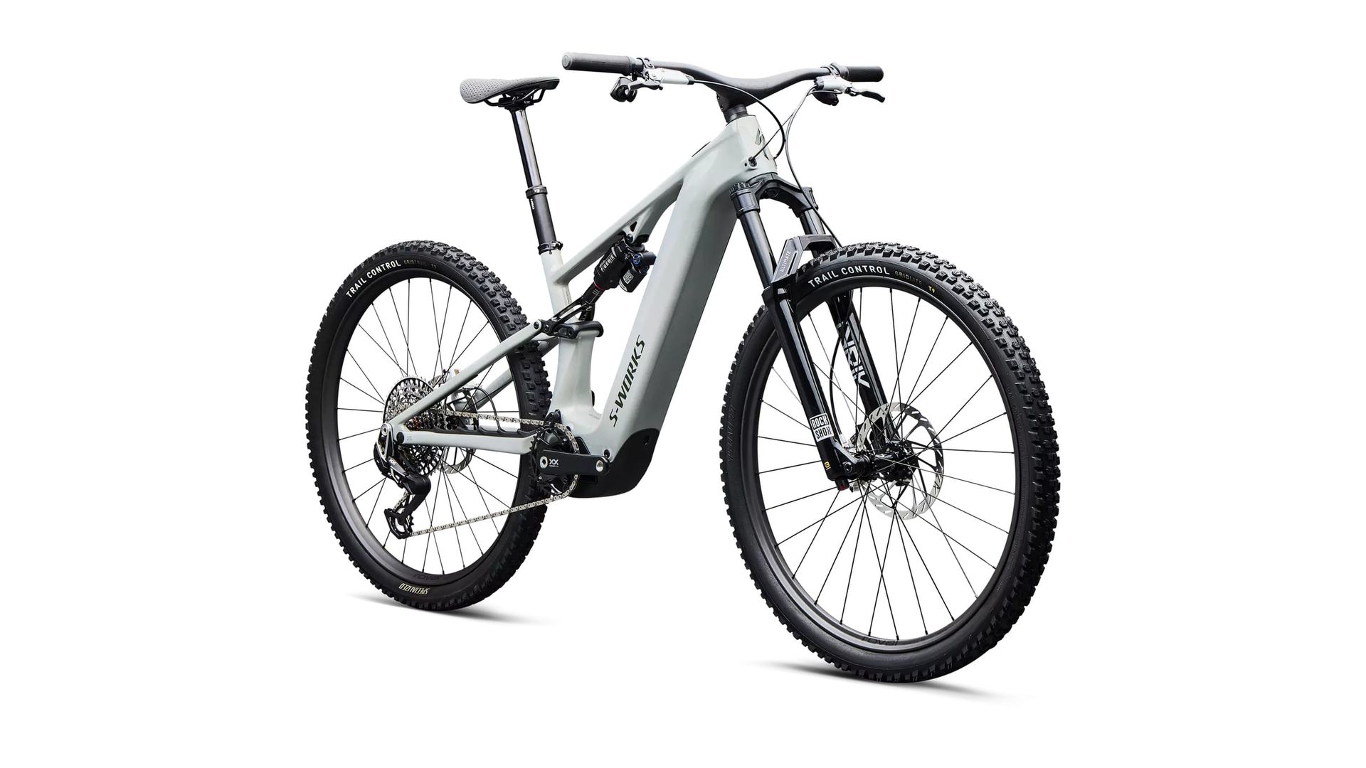 Specialized S-Works Turbo Levo R e-MTB, front three-quarter view