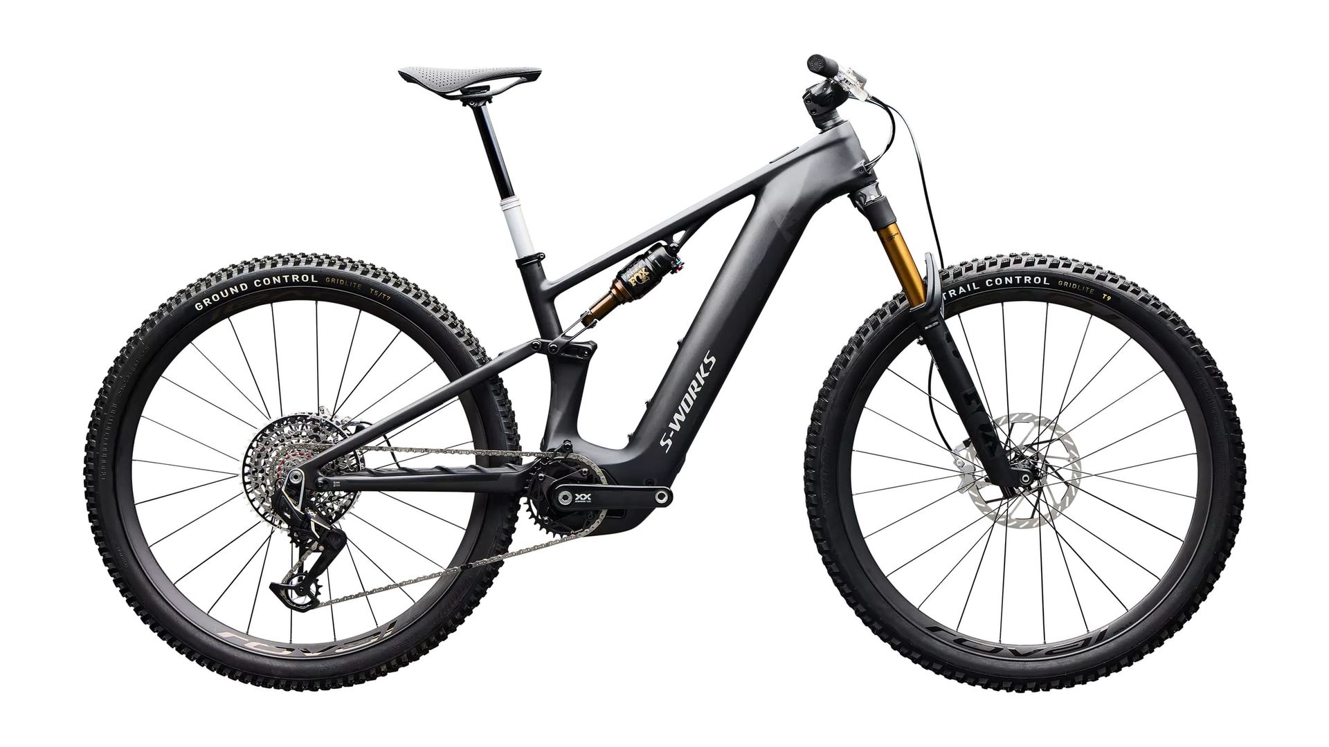 Specialized S-Works Turbo Levo R Ultralight e-MTB, side view