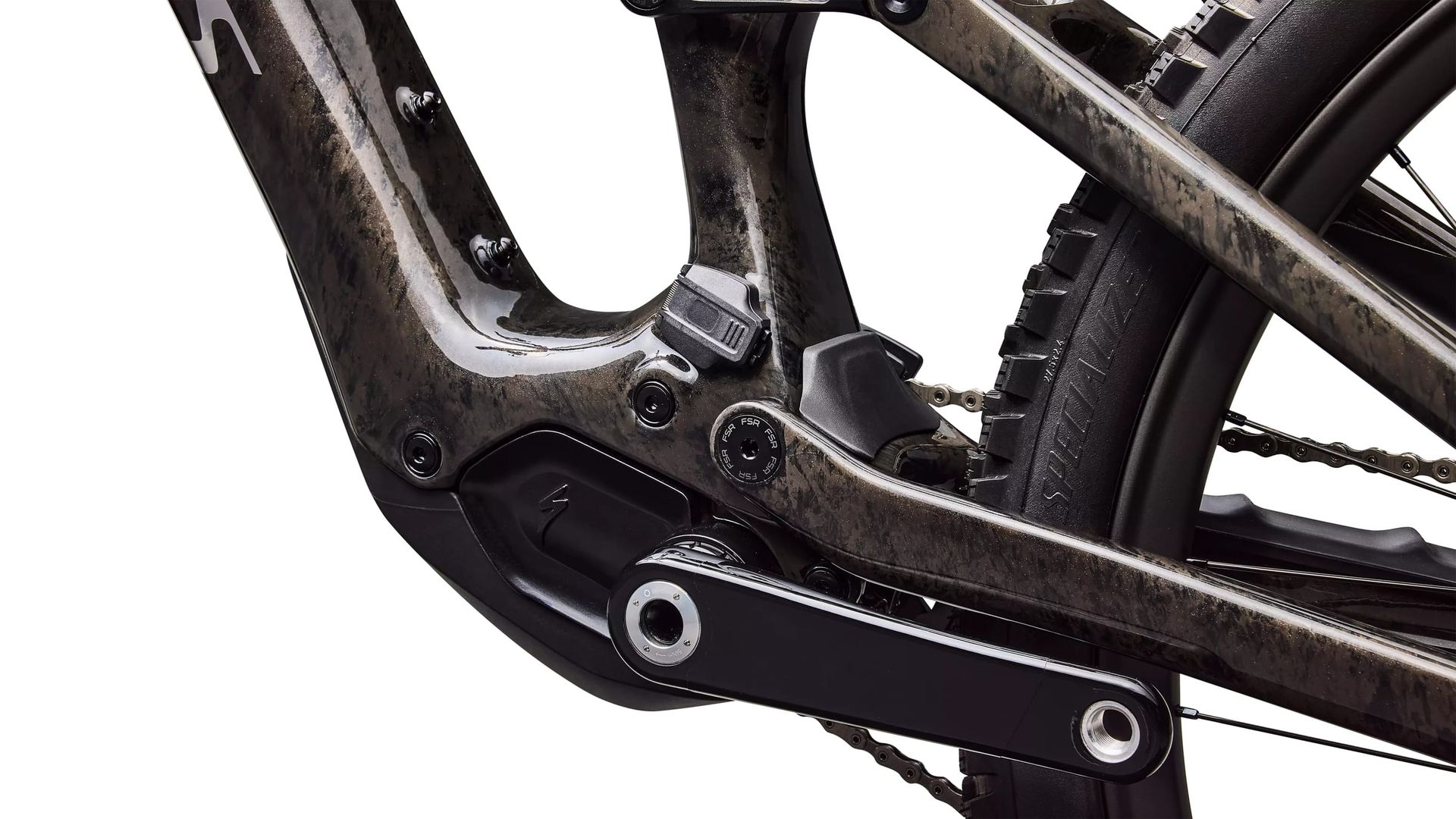 Specialized S-Works Turbo Levo SL 2 Di2 e-MTB, motor and crank detail