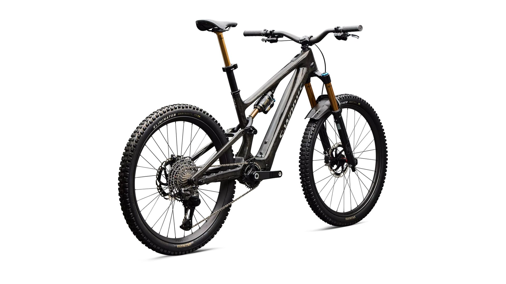 Specialized S-Works Turbo Levo SL 2 Di2 e-MTB, rear three-quarter view