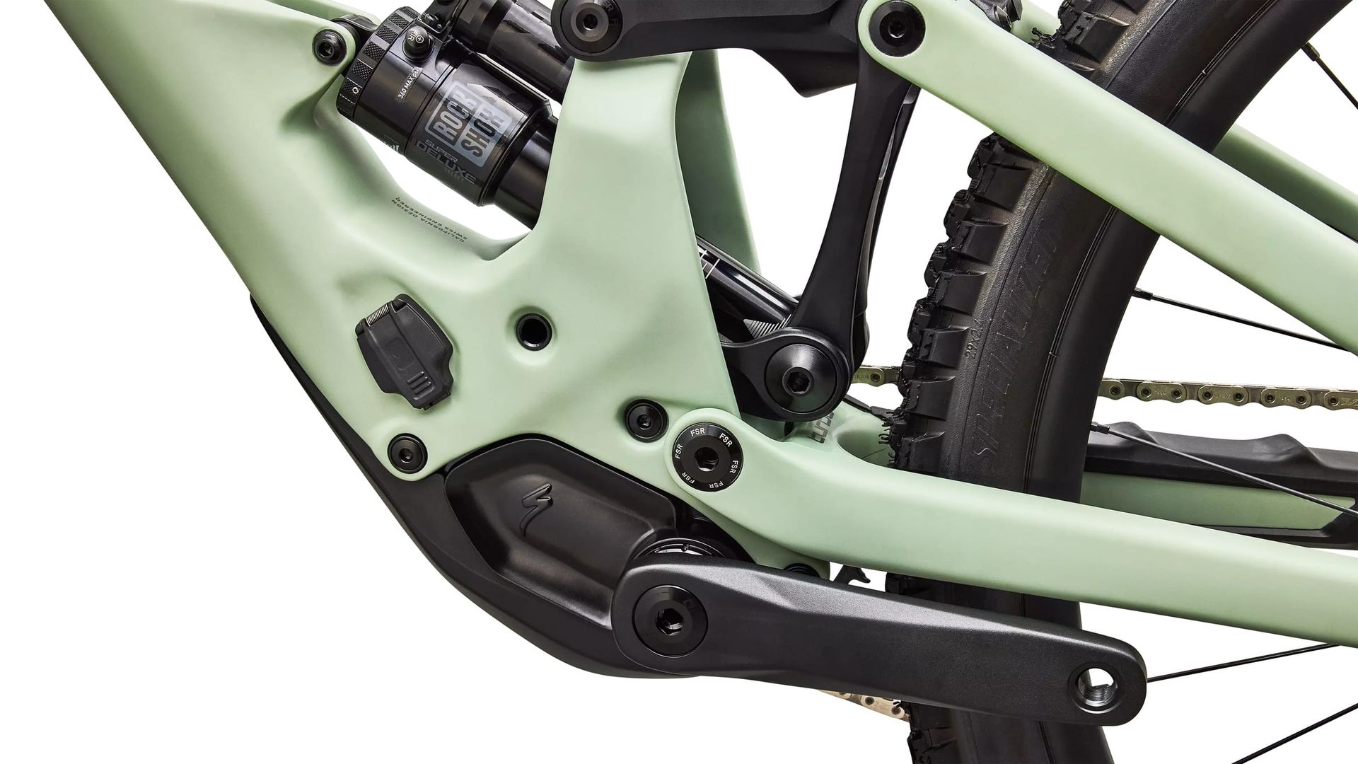 Specialized Turbo Kenevo SL 2 Comp e-MTB, motor and crank detail