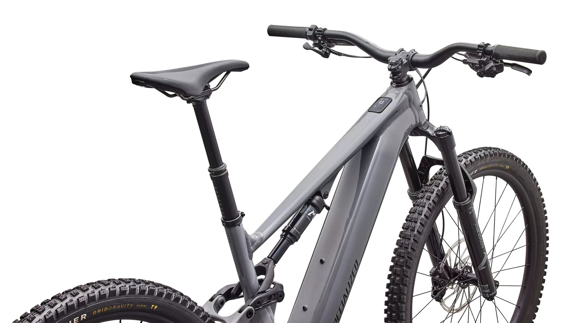 Specialized Turbo Levo 4 Alloy e-MTB, rider view of cockpit