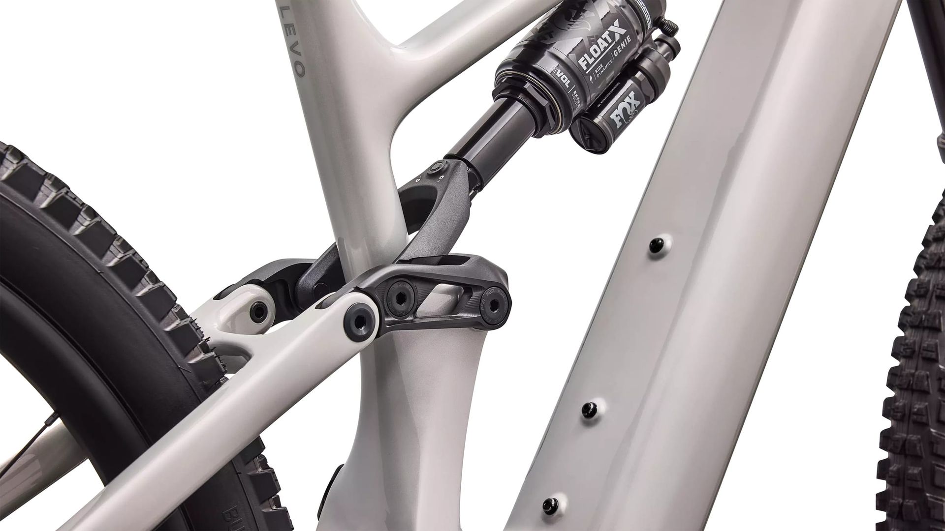 Specialized Turbo Levo 4 Comp e-MTB, suspension linkage detail