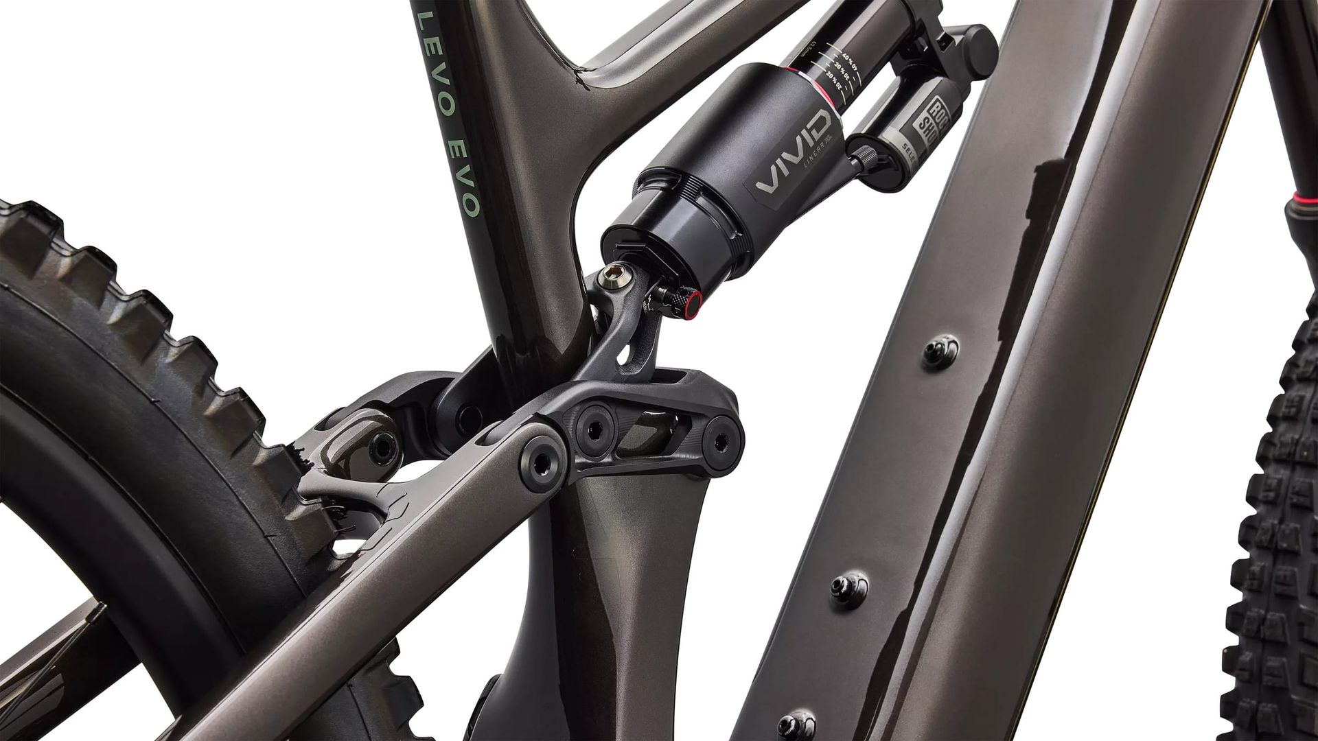 Specialized Turbo Levo 4 EVO Comp e-MTB, suspension linkage detail