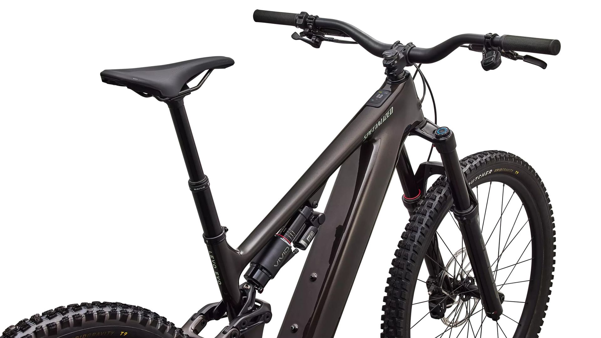 Specialized Turbo Levo 4 EVO Comp e-MTB, rider view of cockpit