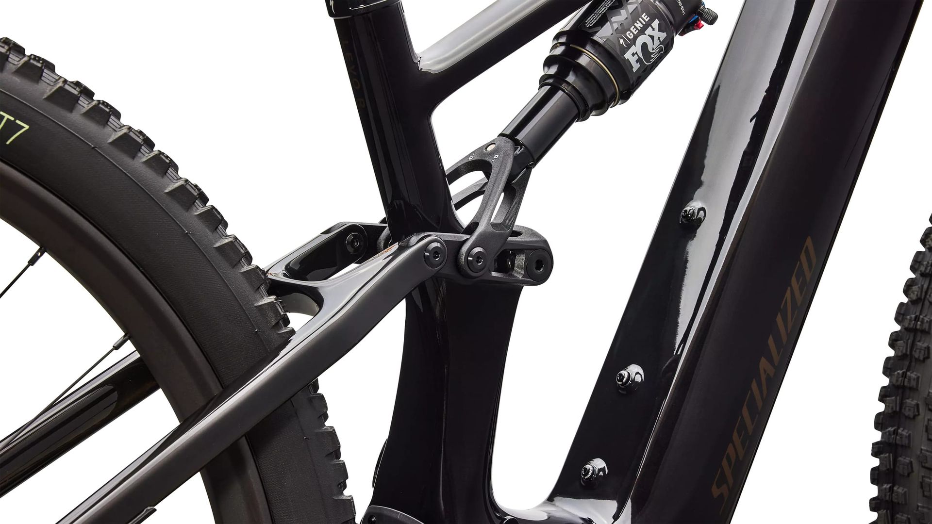 Specialized Turbo Levo R Expert e-MTB, suspension linkage detail