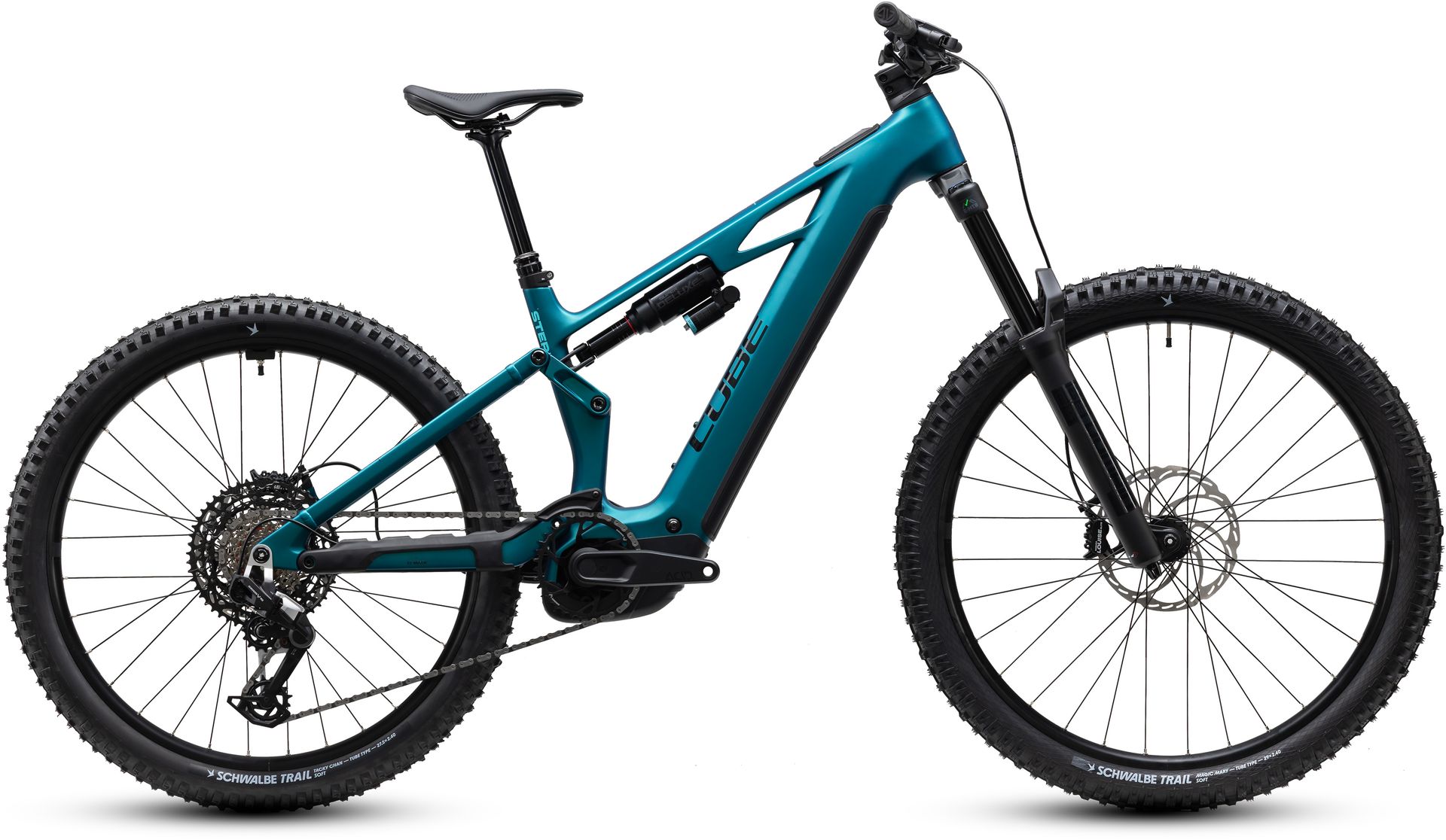 Cube Stereo Hybrid ONE77 HPC Race 800 e-MTB, side view